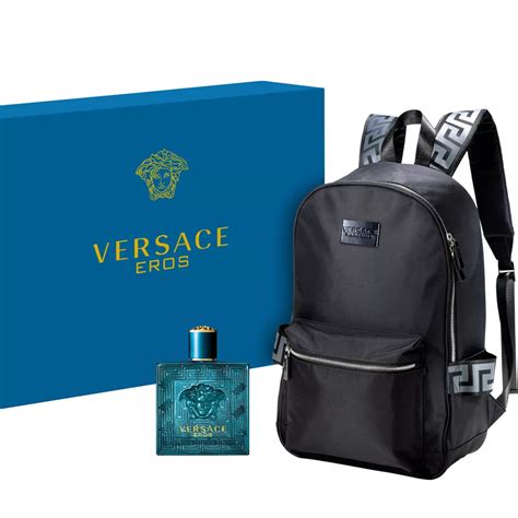 versace mens gift set boots|Versace gift set with backpack.